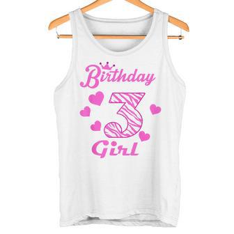 Camisa De Cumpleaños Feliz Para Niñas Fiesta De 3 Años Camiseta sin mangas - Regaloses