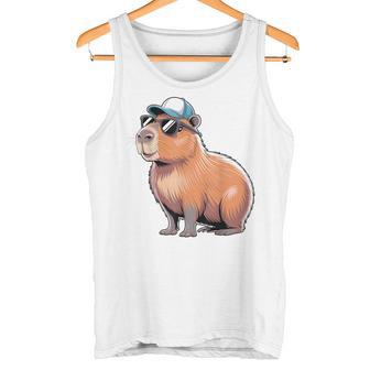 Cool Capybara Con Gafas Deol Divertido Amante Capibara Camiseta sin mangas - Regaloses