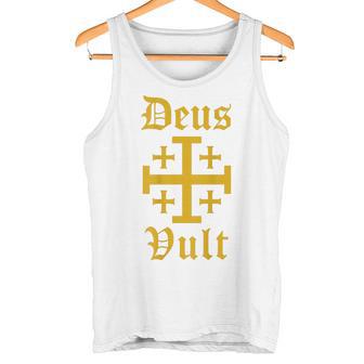 Deusult Reino De Jerusalén Cross Jerusalén Camiseta sin mangas - Regaloses