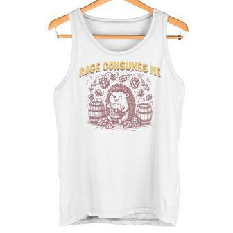 Divertido Diseño De Humor De Erizo De Rage Consumes Me Camiseta sin mangas - Regaloses