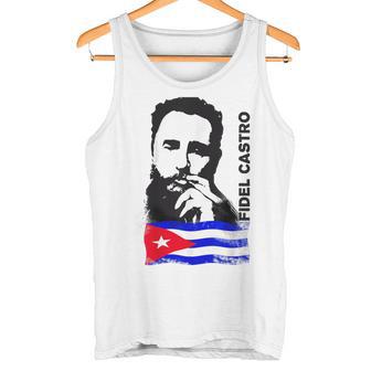 Fidel Castro Cuba Revolution Cigarre Démo Flag Débardeur e - Cadeauxyz