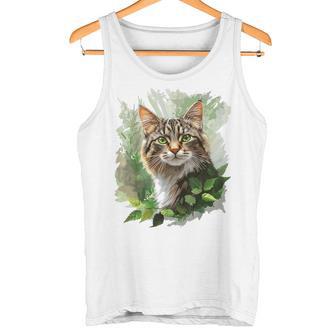 Illustration De Chat Portrait Graphique Amoureux Des Animaux Débardeur e - Cadeauxyz