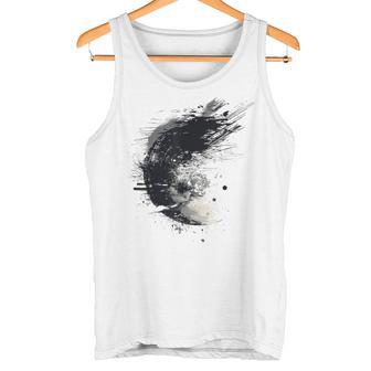 Impresión Luna Artista Dibujo Arte Abstracto Luna Camiseta sin mangas - Regaloses