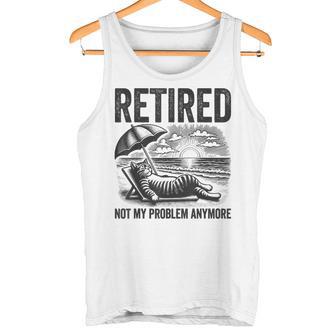 Jubilado Ya No Es Mi Problema Gato Jubilado Playaerano Camiseta sin mangas - Regaloses