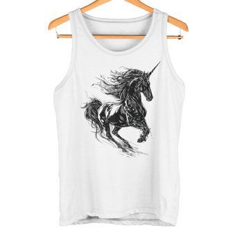 Licorne Imprimer Motif Dessin Illustration Peinture Licorne Débardeur e - Cadeauxyz