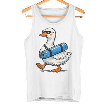Lindo Ganso Yoga Dibujo Camiseta sin mangas - Regaloses