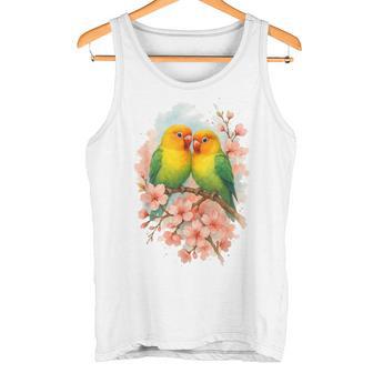 Mignon Inséparablesakura Fleur Observation Des Oiseaux Débardeur e - Cadeauxyz