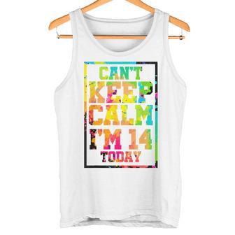 No Puedo Mantener La Calma Hoy Cumplo 14 Años Colorido Cumpleaños Número 14 Camiseta sin mangas - Regaloses