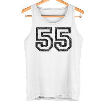 Número 55 Blanco Y Nero 55º Cumpleaños No 55 Camiseta sin mangas - Regaloses