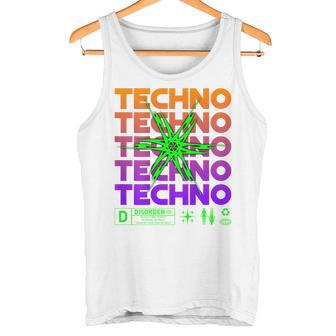 Techno Disorder Cyber Rave Estética Diseño Industrial Camiseta sin mangas - Regaloses