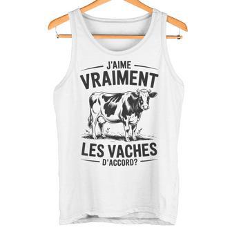 Vache Humour Drole Rigolo Motif J'aime Lesaches Débardeur e - Cadeauxyz