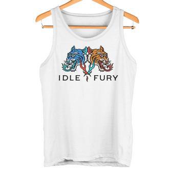 Ver Impresión Trasera Idle Fury Místico Tigre Tatuaje Arte Camiseta sin mangas - Regaloses