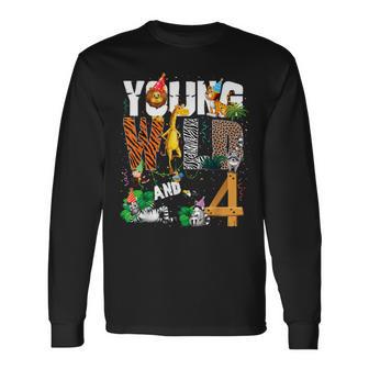 4° Compleanno Young Wild E Ioono 4Afari Jungle Animal Maglietta a maniche lunghe - Novitaregali