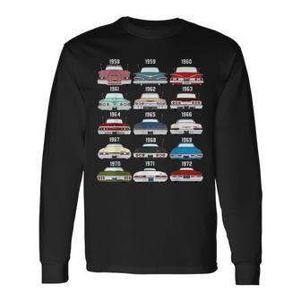 59 61 62 3 64 65 67 69 Evolution Of Impala Hot Rod Vintage Long Sleeve T-Shirt | Seseable UK