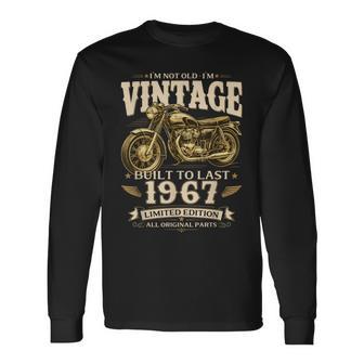 59 Cumpleaños Hombre Moto Biker Motero Intage 1967 Camiseta de manga larga - Regaloses