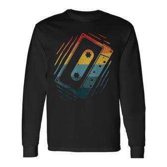 80S 90S Amateurs De Musiqueintage Rétro Cassette Tape T-shirt à manches longues - Cadeauxyz