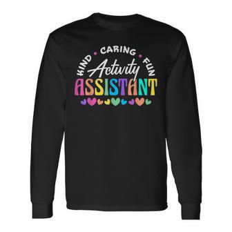 Activity Assistant Appreciation s -Adults Black Cotton 65 Polyester 35 Short Sleeve Crew Neck Small Long Sleeve T-Shirt - Thegiftio UK