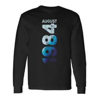 Agosto 1984 Edición Limitada Año 1984 Retro 1984Intage In Mangas Camiseta de manga larga - Regaloses