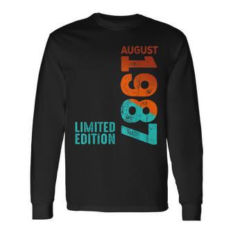 Agosto 1987 Anno 1987 Retro 1987Intage 1987 Dal 1987 Maglietta a maniche lunghe - Novitaregali