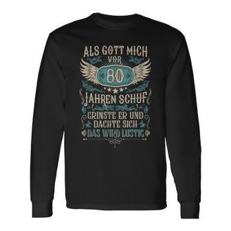 Als Gott Michor 80 Jahrenchuf 80 Geburtstag Lustig Langarmshirts - Geschenkecke