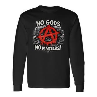 Anarquía Punk Rock Anarquistas In Mangas Camiseta de manga larga - Regaloses