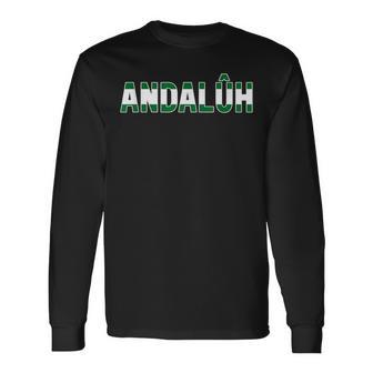 Andaluh Bandera Andalucía Palabra Graciosa Andaluz Humor Camiseta de manga larga - Regaloses