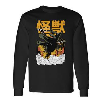 Anime Japonaise Kaiju Cattreet Harajuku Manga T-shirt à manches longues - Cadeauxyz