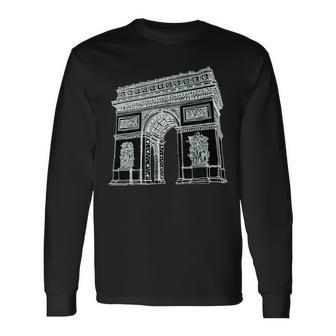 Arch Of Titus Printed Illustration Rome Italy Souvenir Long Sleeve T-Shirt - Thegiftio UK