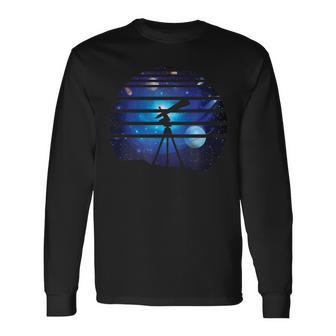 Astronomía Espacio Planeta Telescopio Retrointage Galaxy Regalo Camiseta de manga larga - Regaloses