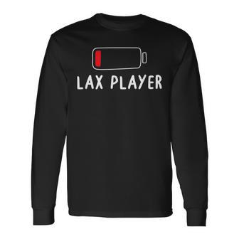 Baja Batería Lax Player Lacrosse Lax Team Humor Camiseta de manga larga - Regaloses