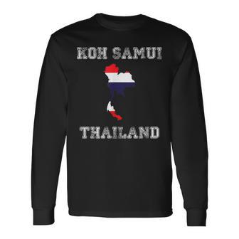 Bandera Envejecida De Tailandia Kohamui Pride Camiseta de manga larga - Regaloses