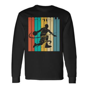 Basketball Basket Retro -Intage Basketball Camiseta de manga larga - Regaloses
