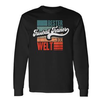 Bester Fussball Trainer Der Welt Lustiges Retro Langarmshirts - Geschenkecke