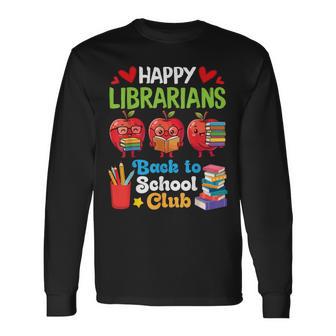 Bibliotecarios Felices Regreso A La Escuela Club Educador Aula Niños Camiseta de manga larga - Regaloses