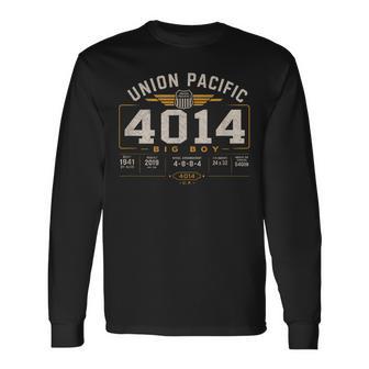 Big Boy 4014 Steam Train Vintage Railroad Long Sleeve T-Shirt - Thegiftio UK