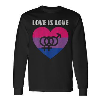 Bisexuellesymbol Mit Herz Liebe Ist Liebe Langarmshirts - Geschenkecke