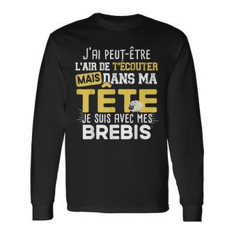 Brebis Mouton Agneau Cadeau Humour Laine Ferme Agricole T-shirt à manches longues - Cadeauxyz
