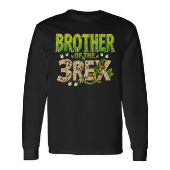 Brother Of The Three Rex Birthday Dinosaur Family Matching Long Sleeve T-Shirt - Thegiftio UK