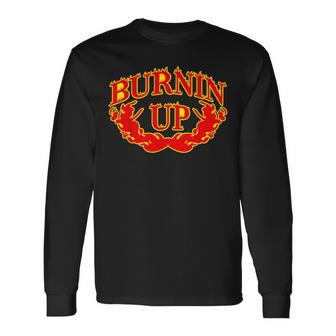 Burnin Up Burnin Up Vintage Flames Long Sleeve T-Shirt - Thegiftio UK