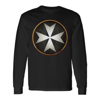 Caballeros Hospitalarios Heráldica Historia Medieval Camiseta de manga larga - Regaloses