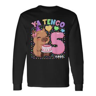 Capybara Niñas 5 Cumpleaños Carpincho Ya Tengo 5 Años Camiseta de manga larga - Regaloses