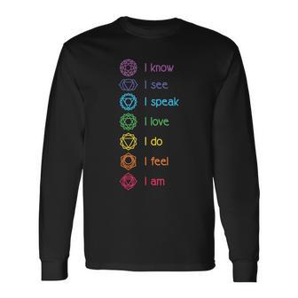 Chakra-Ausrichtung Yoga Meditationpirituell Langarmshirts - Geschenkecke