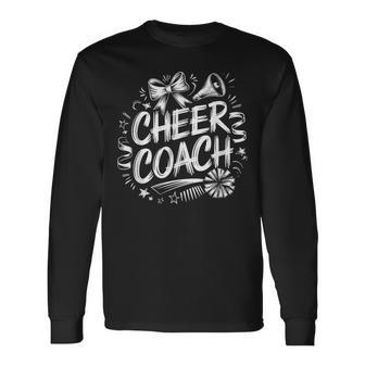 Cheering Coach Cheer Coach Cheerleader Cheerleading Long Sleeve T-Shirt - Thegiftio UK
