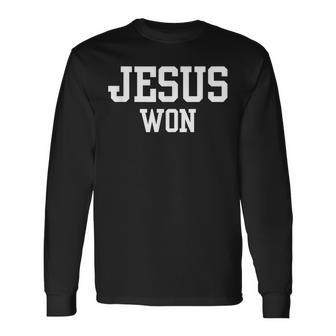 Christian Jesus Won Long Sleeve T-Shirt - Thegiftio UK
