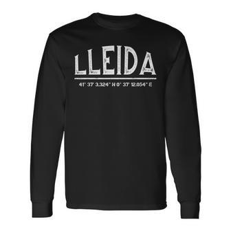 Coordenadas Gps Lleida Provincia De Lleida Camiseta de manga larga - Regaloses