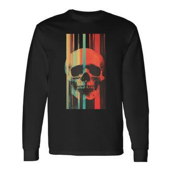 Cráneo Abstractointage In Mangas Camiseta de manga larga - Regaloses