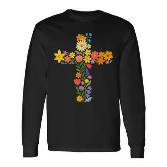 Croix Religieuse Chrétienne Jésus-Christ Foi Et Adoration T-shirt à manches longues - Cadeauxyz