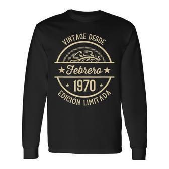 Cumpleaños Hombre Regalosintage Desde Febrero 1970 Camiseta de manga larga - Regaloses