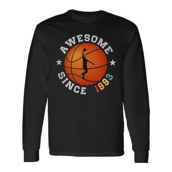 Cumpleaños Jugador De Baloncesto 33 Años Impresionante Desde 1993 In Mangas Camiseta de manga larga - Regaloses