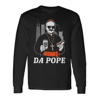 Da Pope From America Chicago Pope Leo Xiv Provost Long Sleeve T-Shirt - Thegiftio UK